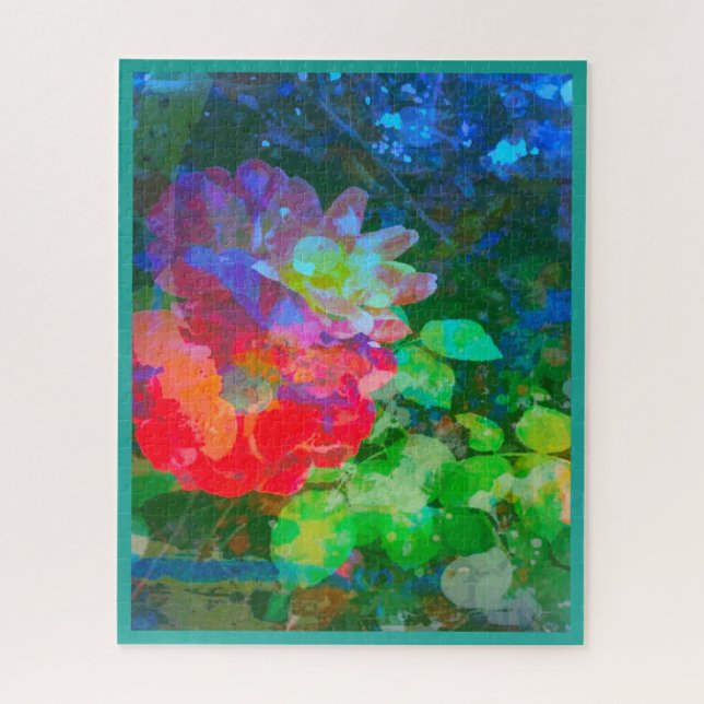 Abstract My Secret Rose Garden  Jigsaw Puzzle (Vertical)