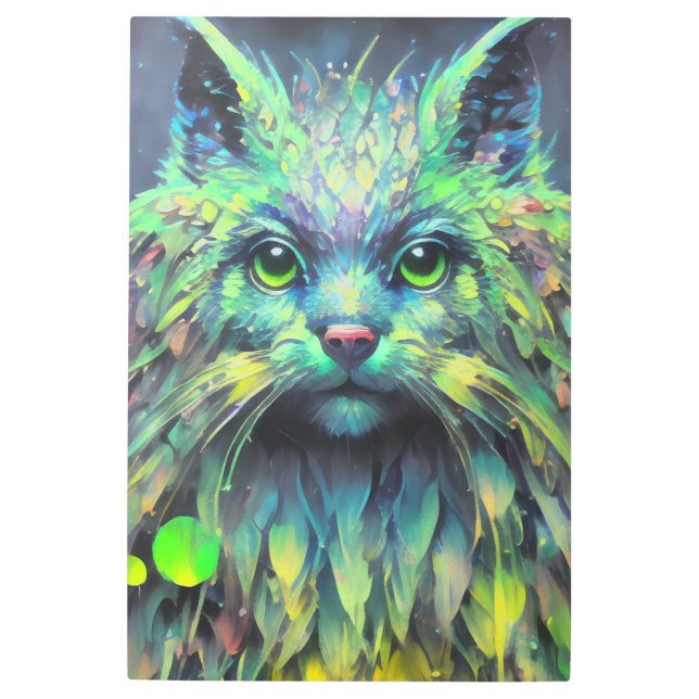 Abstract Mystical Cat Fantasy Art (Front)