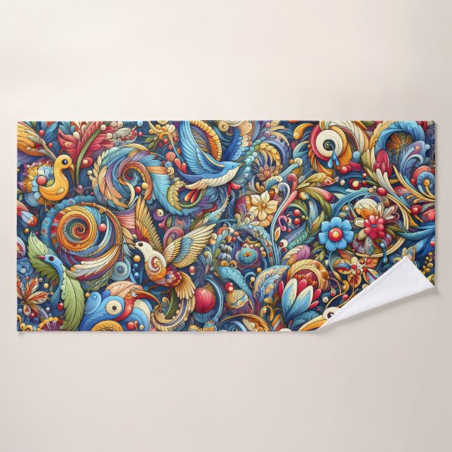 Abstract Natural Patterns Bath Towel (Bath Towel)