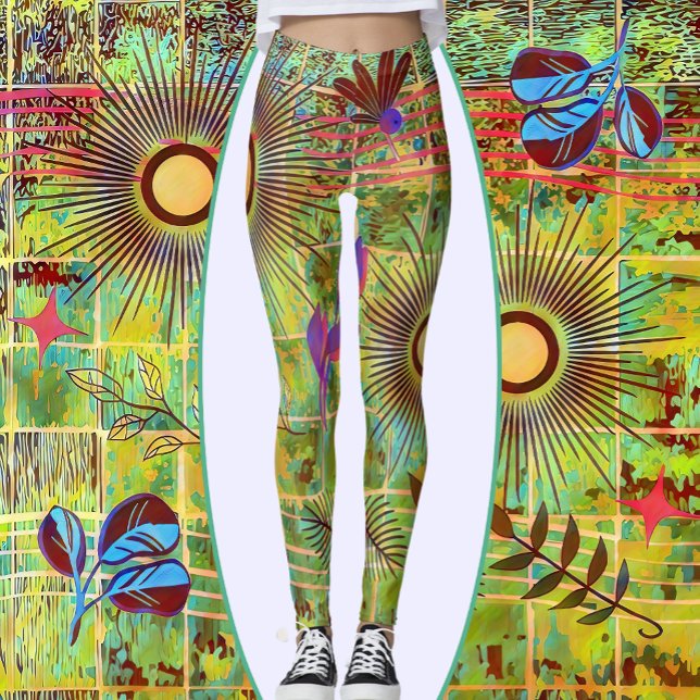 Abstract Nature Art Leggings (Creator Uploaded)