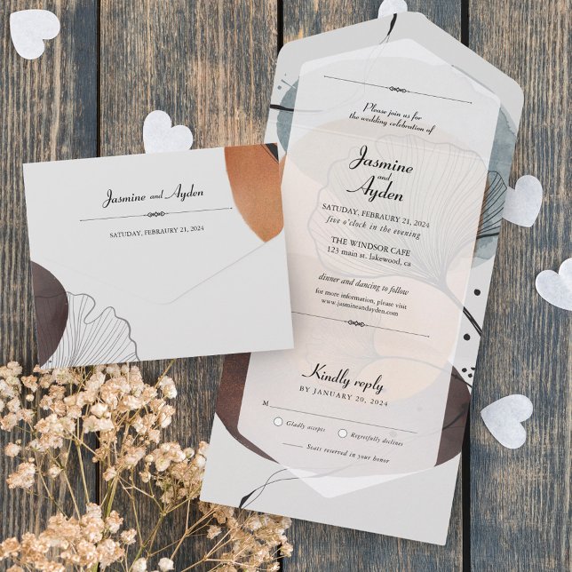 Abstract Nature Floral  All In One Invitation (Creator Uploaded)