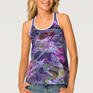 Abstract Nature Pattern Pink Purple Personalized Tank Top