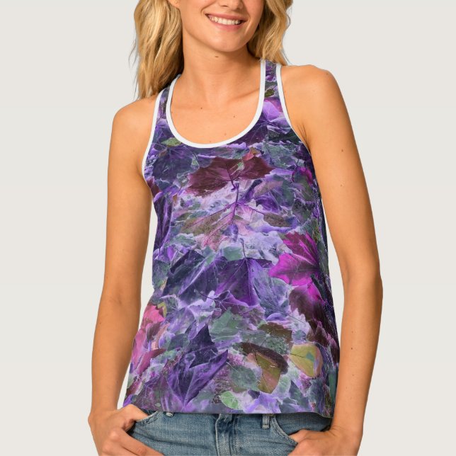 Abstract Nature Pattern Pink Purple Personalized Tank Top (Front)