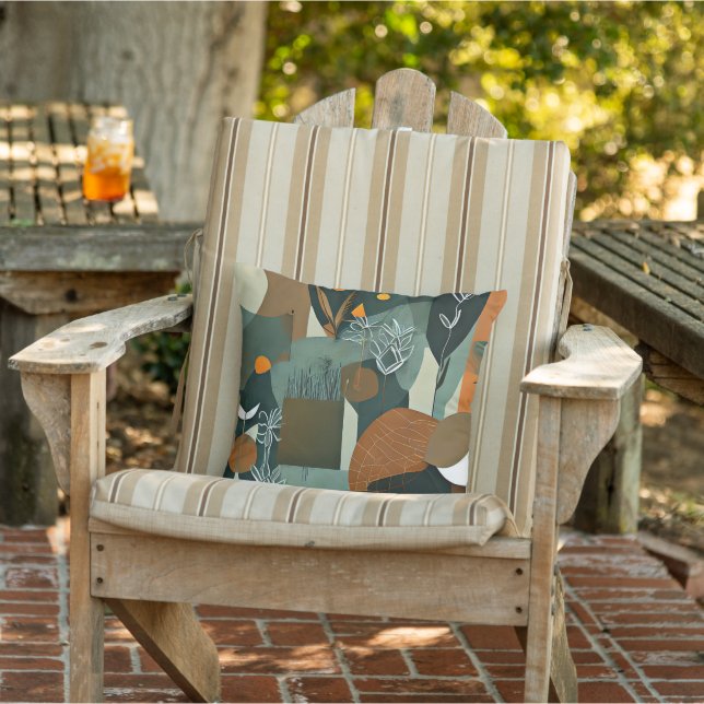 Abstract nature scene outdoor pillow (Chair)