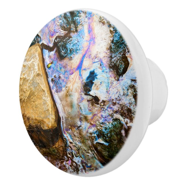 abstract nature still water ceramic knob (Right)