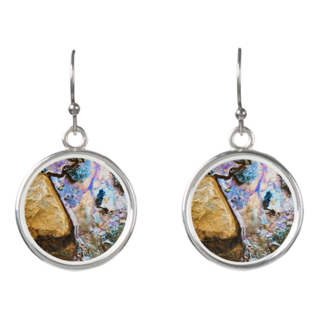 abstract nature still water earrings (Front)