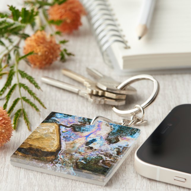 abstract nature still water keychain (Front Right)