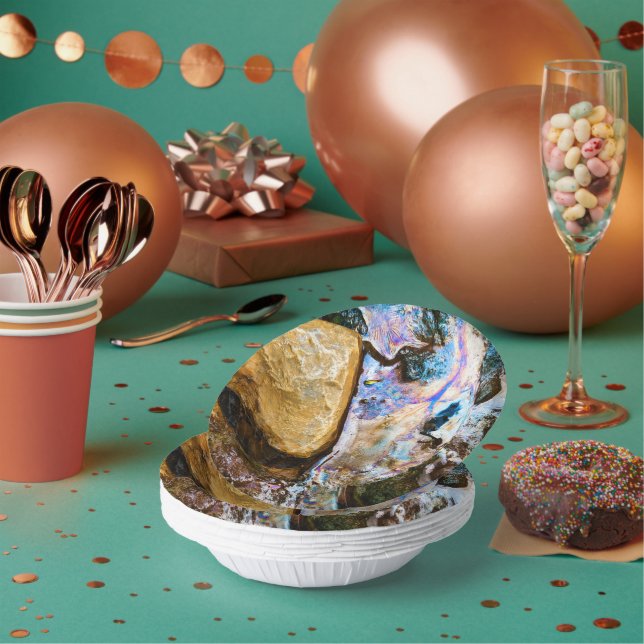 abstract nature still water paper bowls (Multi)