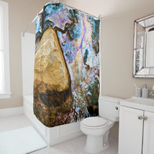 abstract nature still water shower curtain