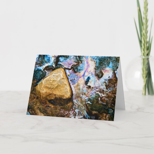 abstract nature still water thank you card (Front)