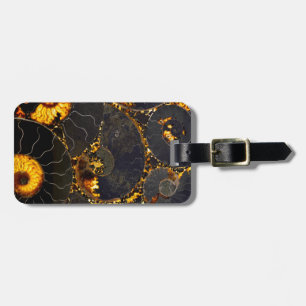 Abstract Nautilus pattern yellow gold Luggage Tag