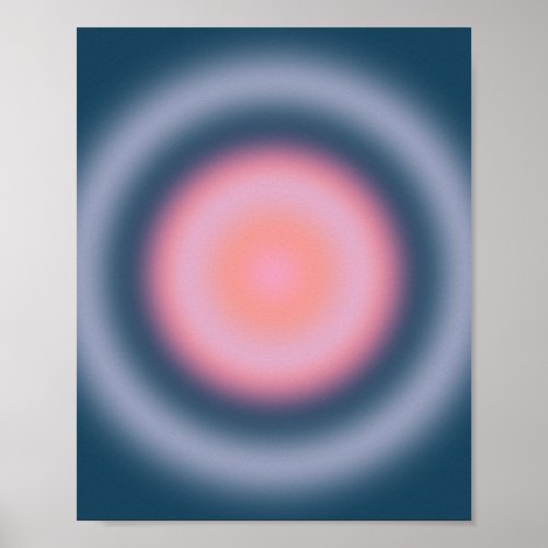 Abstract Navy Blue Gradient Poster