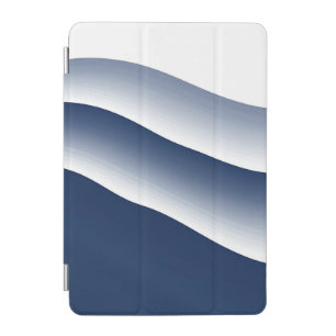 Abstract Navy Blue Ocean Waves iPad Mini Cover