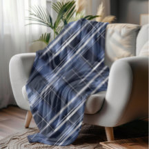 Abstract Navy Blue Plaid Checkered Pattern