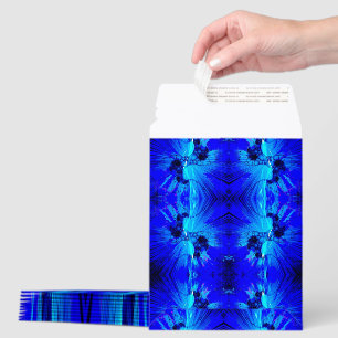 Abstract Navy Blue Teal Shipping Envelope Mailers
