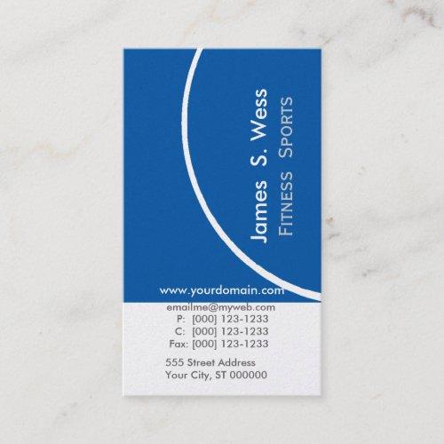 Unique Sports Fitness Trainer Business Card