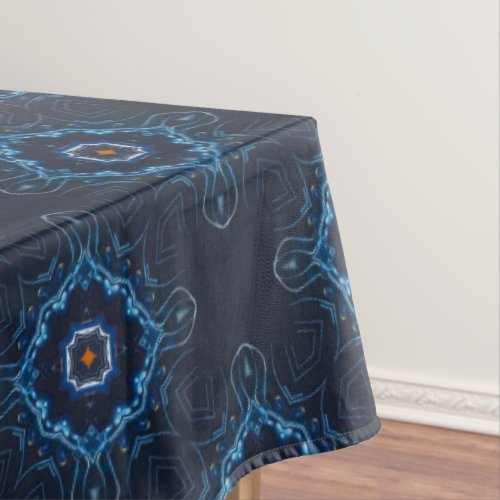 abstract navy nautical ligths stylish mandala art  tablecloth