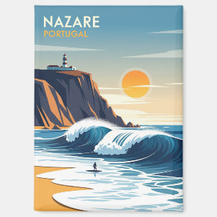 Abstract Nazare Portugal Magnet