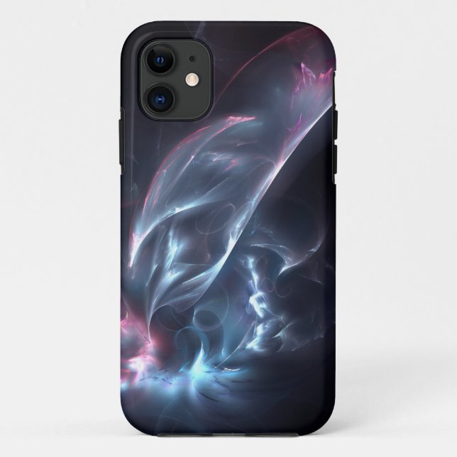 Abstract Nebula Blue and Purple Case-Mate iPhone Case (Back)
