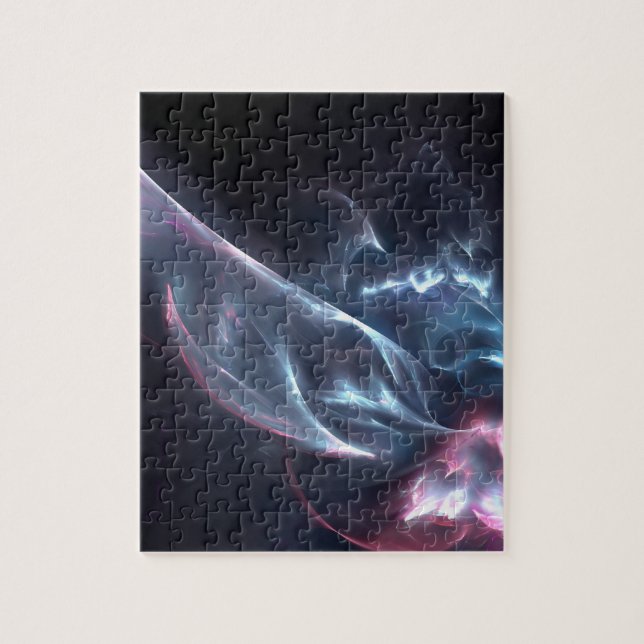 Abstract Nebula Blue and Purple Jigsaw Puzzle (Vertical)