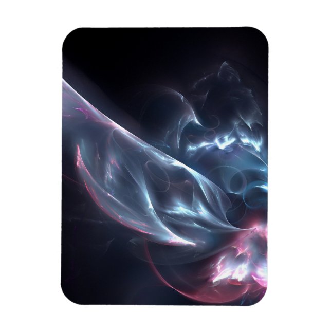 Abstract Nebula Blue and Purple Magnet (Vertical)