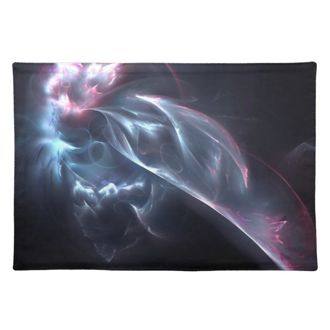 Abstract Nebula Blue and Purple Placemat (Front)