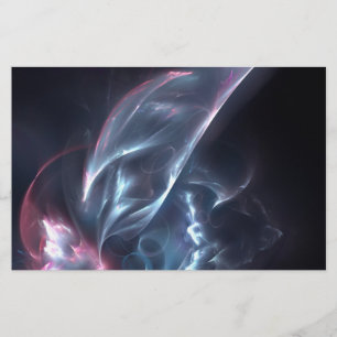 Abstract Nebula Blue and Purple Stationery