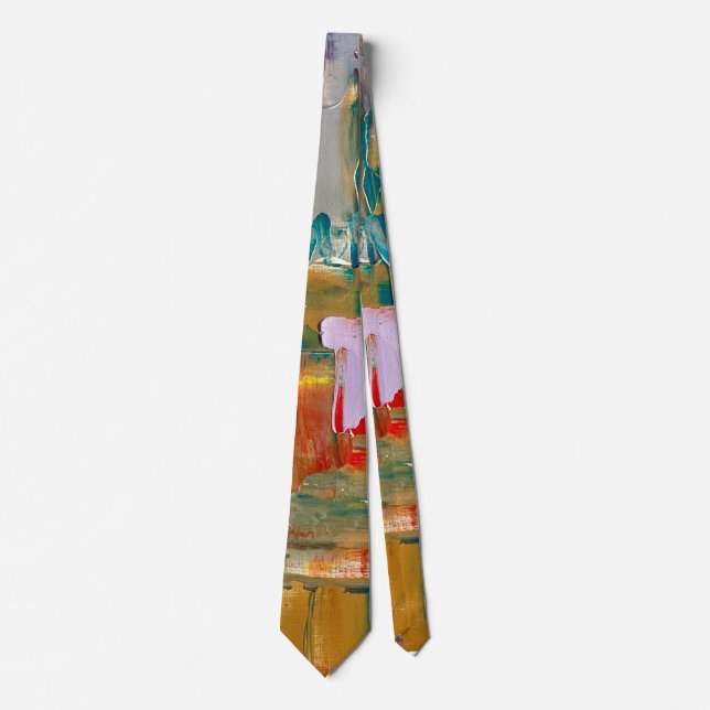 Abstract Neck Tie Gold  (Front)