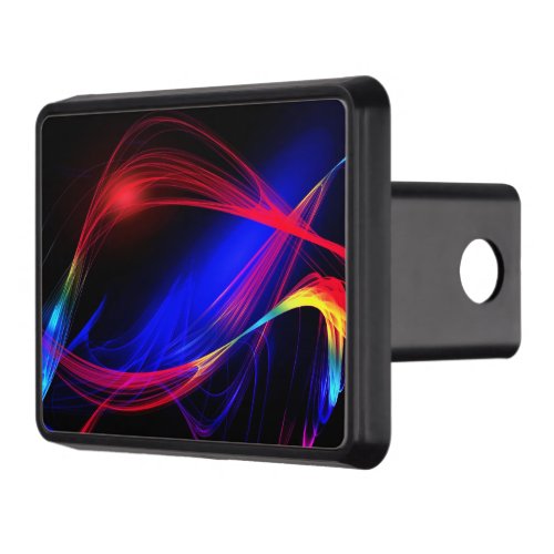 Abstract Neon Colorful Led Lights Hitch Cover