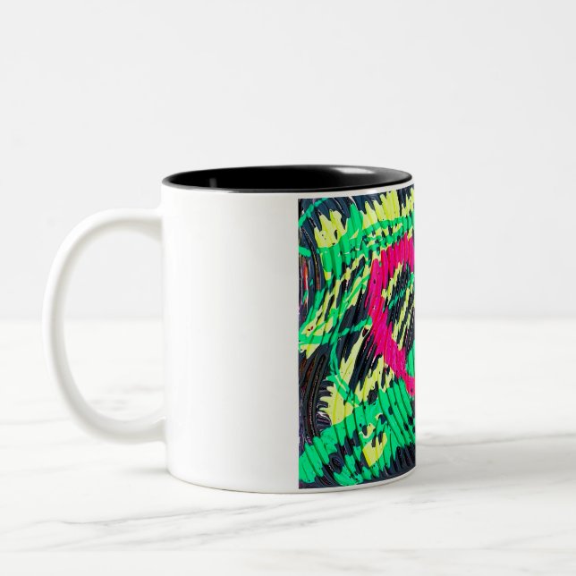 Abstract Neon Heart Mug (Left)