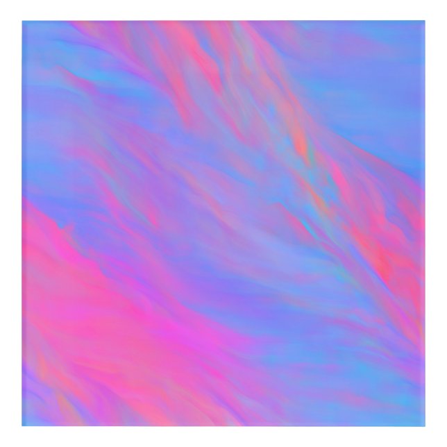 Abstract Neon Ink Flow Acrylic Print (Front)