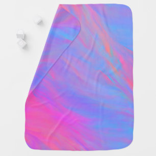Abstract Neon Ink Flow Baby Blanket