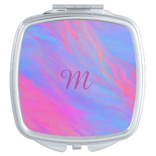 Abstract Neon Ink Flow Compact Mirror