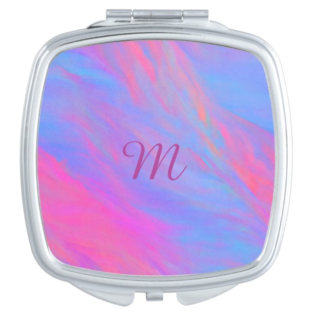 Abstract Neon Ink Flow Compact Mirror (Front)