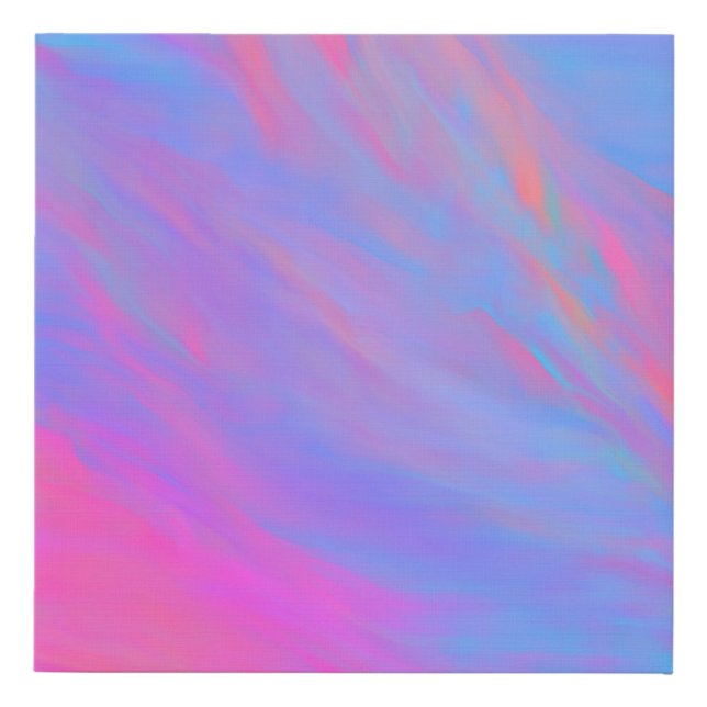 Abstract Neon Ink Flow Faux Canvas Print (Front)