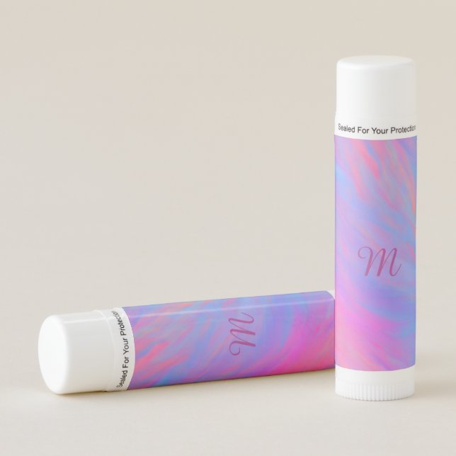Abstract Neon Ink Flow Lip Balm (Front)