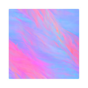 Abstract Neon Ink Flow Metal Print