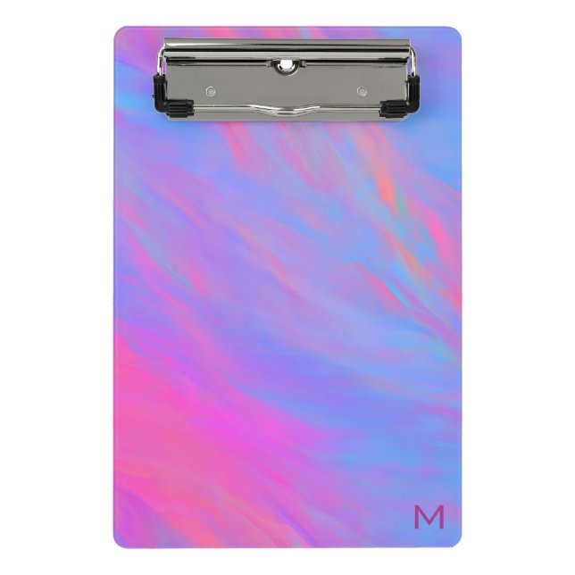 Abstract Neon Ink Flow Mini Clipboard (Front)
