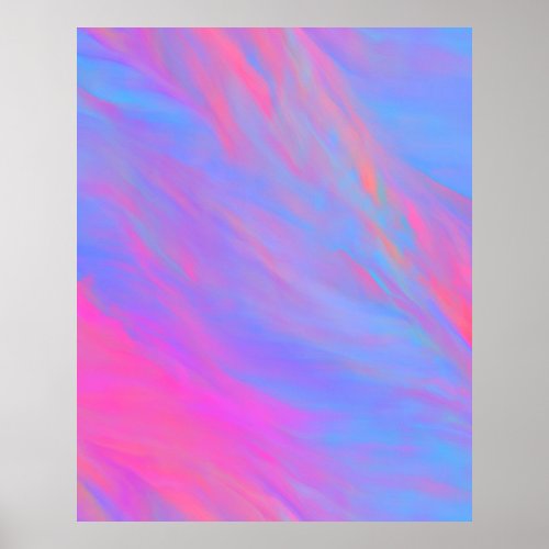 Abstract Neon Ink Flow Poster