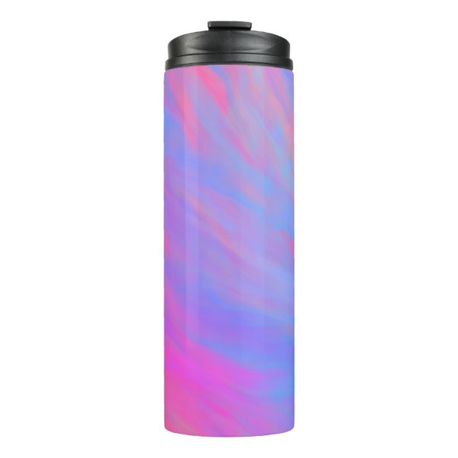 Abstract Neon Ink Flow Thermal Tumbler (Front)