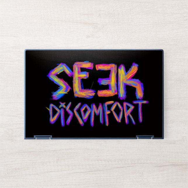 Abstract Neon Quote Laptop Skin (Front)