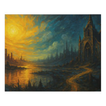 Abstract Neon Techno-Punk Dreamscape