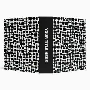 Abstract Network (2.0in) - Black on White Binder