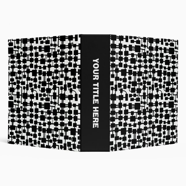 Abstract Network (2.0in) - Black on White Binder (Background)