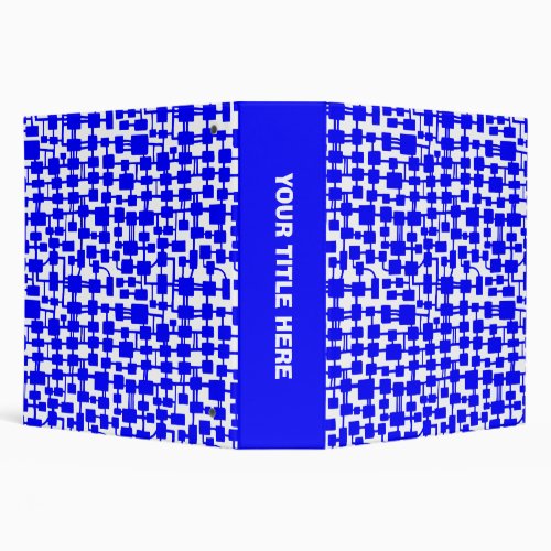Abstract Network 20in _ Blue on White Binder