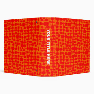 Abstract Network (2.0in) - Red and Orange Binder