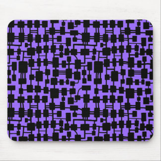 Abstract Network - Black on Purple 9966FF Mouse Pad