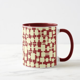 Abstract Network - Cream in Maroon 941F20 Mug
