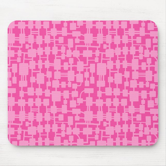 Abstract Network - Pink on Pale Crinson F749A1 Mouse Pad (Front)
