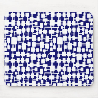 Abstract Network - White on Dark Blue 000066 Mouse Pad